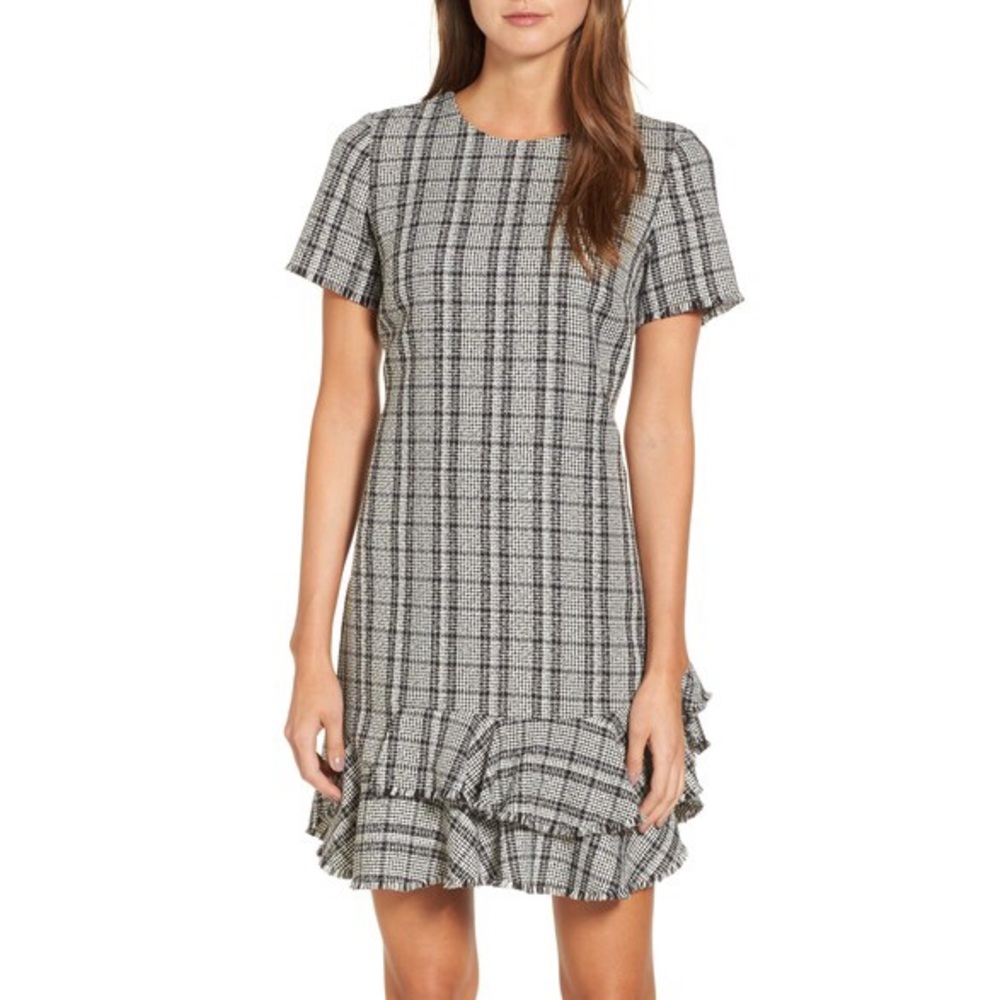 Black and White Tweed Chelsea 28 Dress